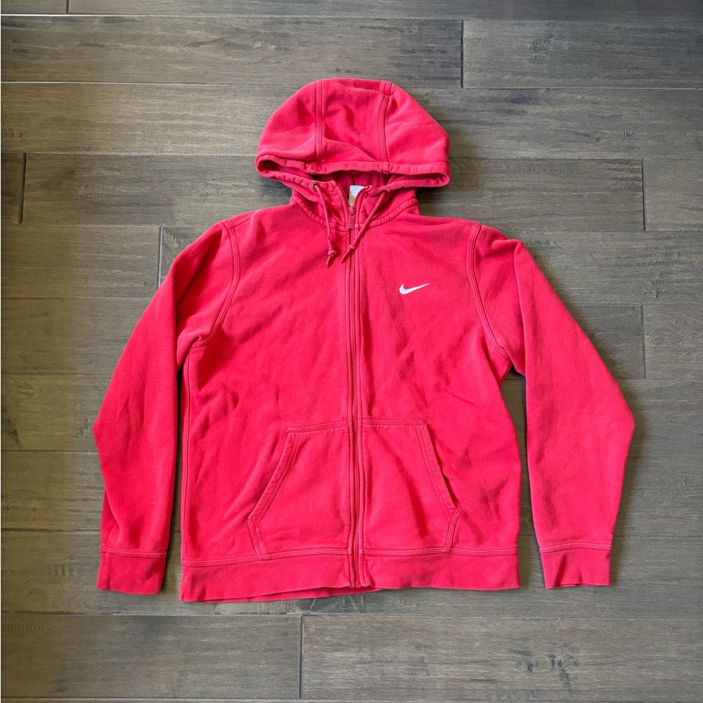 Nike Red Zip Up Hoodie